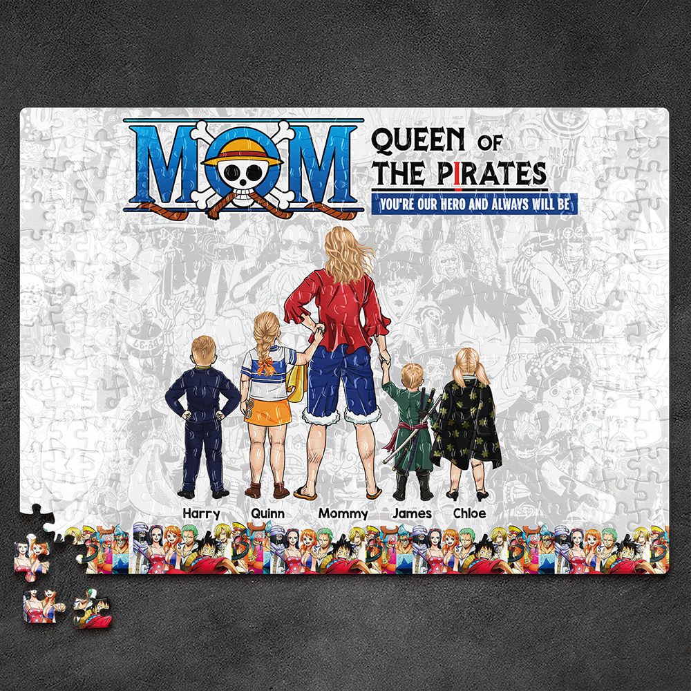 You're Our Hero - Personalized Jigsaw Puzzle for Mom, Queen of the Pirates Jigsaw Puzzles PopCulturePrints