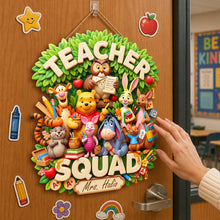 Load image into Gallery viewer, "Celebrate the Teacher Squad!" - Personalized Acrylic Sign, Custom Gift for Teachers, Educators, Moms, Dads, and Students

