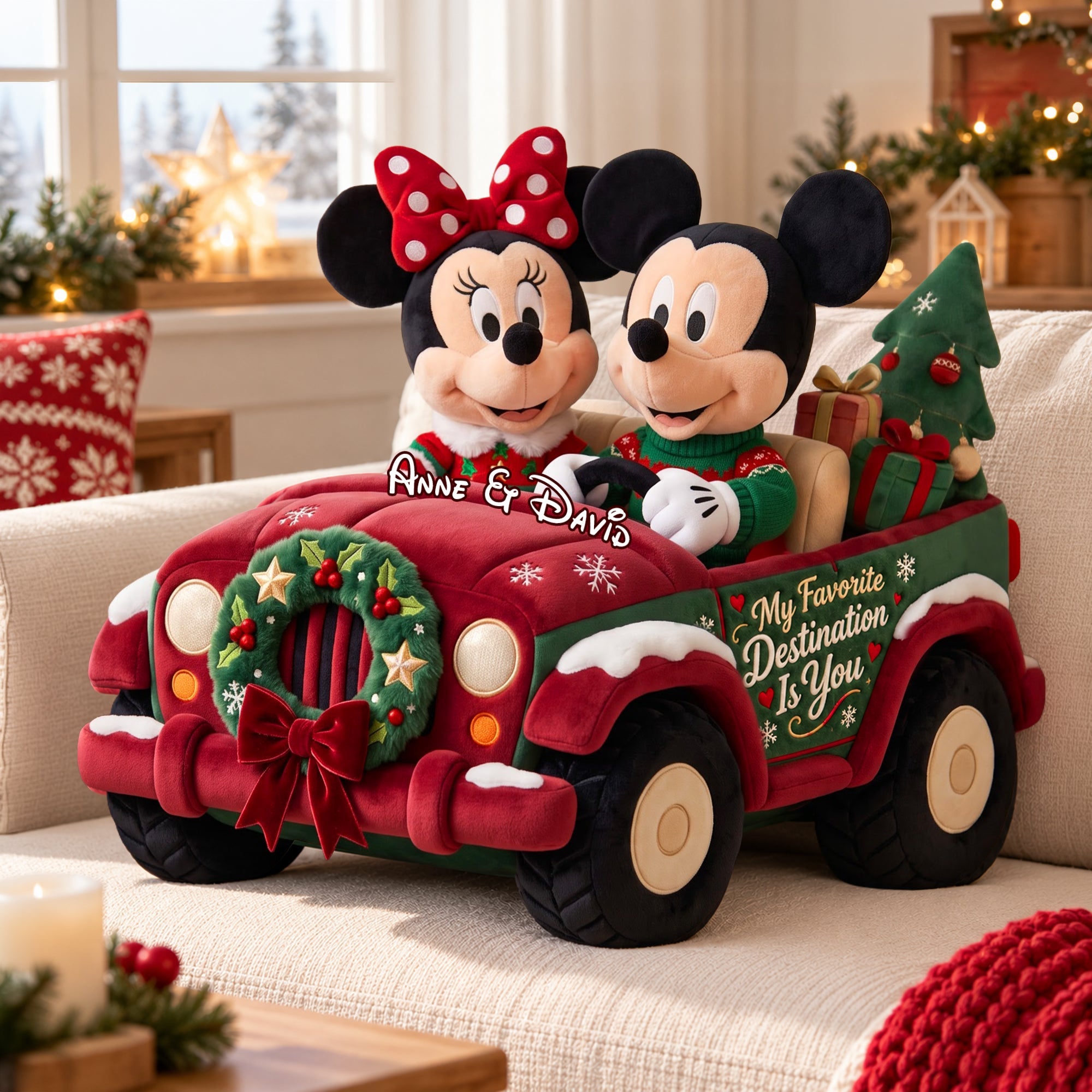 My Favorite Destination Is You - Cozy Christmas Pillow for Couples
