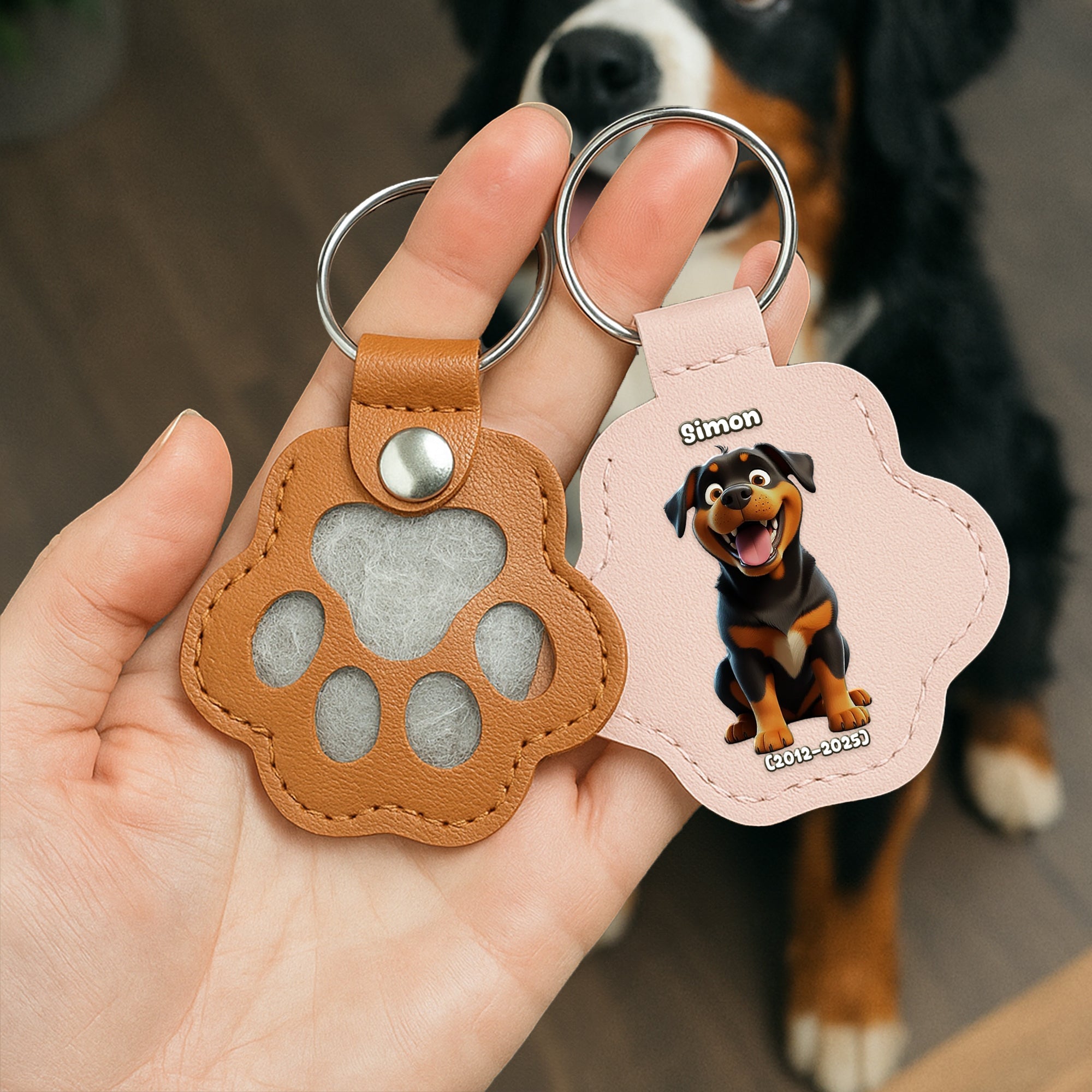 "Cherish Your Memories: Personalized Pet Fur Storage Keychain - A Heartfelt Gift for Pet Lovers" Keychains PopCulturePrints