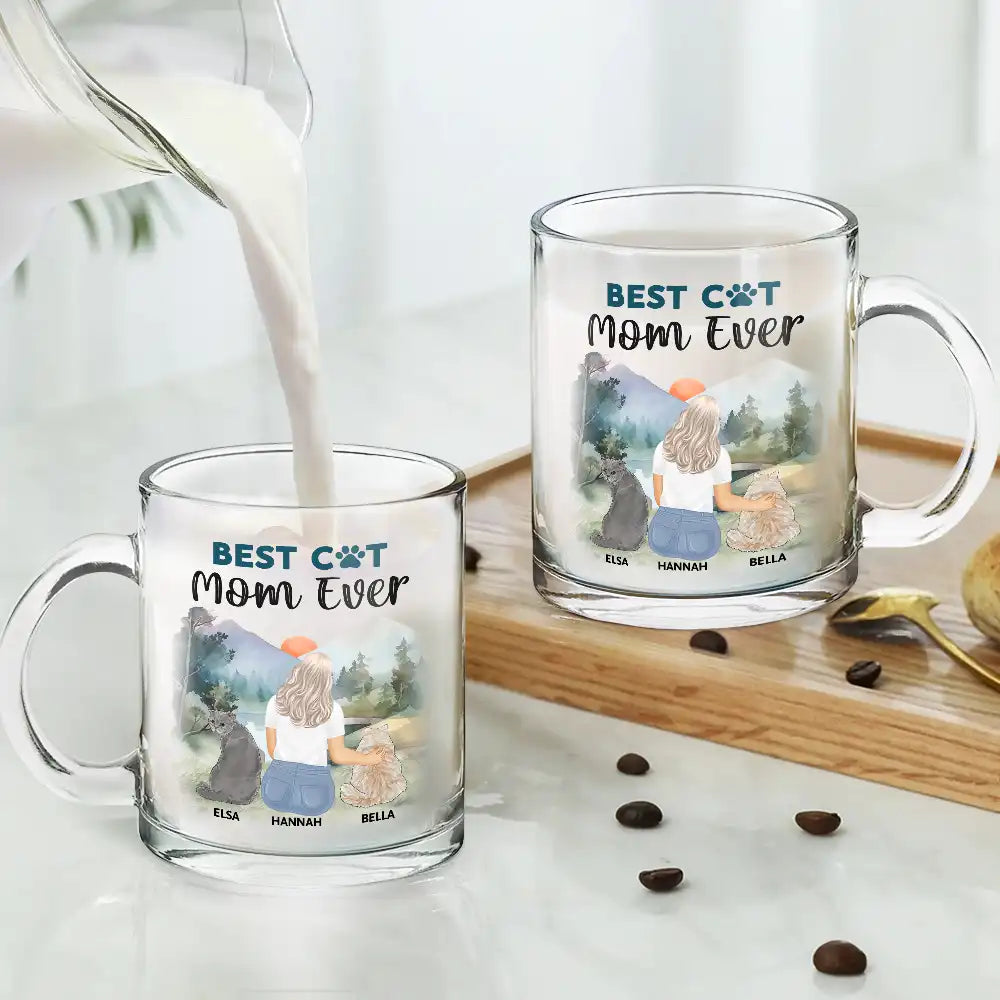 A Bond That Can't Be Broken - Personalized Glass Mug for Cat Lovers Glass Mug PopCulturePrints