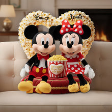 Load image into Gallery viewer, My Heart Pops For You - Popcorn Couple Pillow - Personalized Gift for Couples Pillow PopCulturePrints
