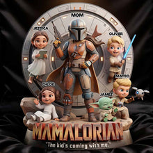 Load image into Gallery viewer, "The Force is Strong with This Mom" - Space Warrior Mom Acrylic Plaque - Personalized Gift for Mom, Grandma, and More Shaped Plaques PopCulturePrints

