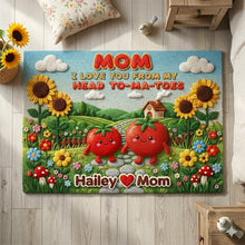Load image into Gallery viewer, Mom, I Love You from My Head to-ma-toes - Personalized Doormat, Gift for Mom, Grandma Doormat PopCulturePrints
