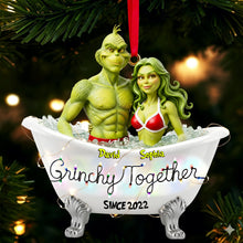 Load image into Gallery viewer, Grinchy Together - Personalized Bathtub Ornament for Couples Ornament PopCulturePrints
