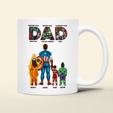 Load image into Gallery viewer, Superdad Personalized Coffee Mug - Perfect Gift for Father&#39;s Day Coffee Mug PopCulturePrints
