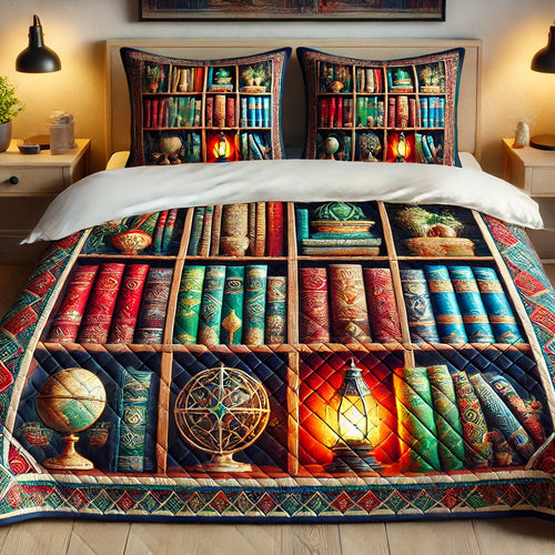 Book Lover's Delight Quilt Bed Set Blanket PopCulturePrints