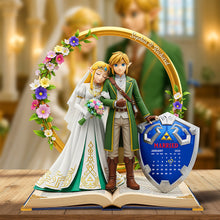 Load image into Gallery viewer, Love&#39;s Legendary Bond - Personalized Acrylic Plaque - Gift for Couples Shaped Plaques PopCulturePrints
