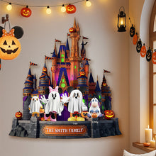 Load image into Gallery viewer, &quot;Spooktacular Family Fun!&quot; - Personalized Halloween Wood Sign - Custom Gift for Families, Kids, and Halloween Enthusiasts Wood Sign PopCulturePrints
