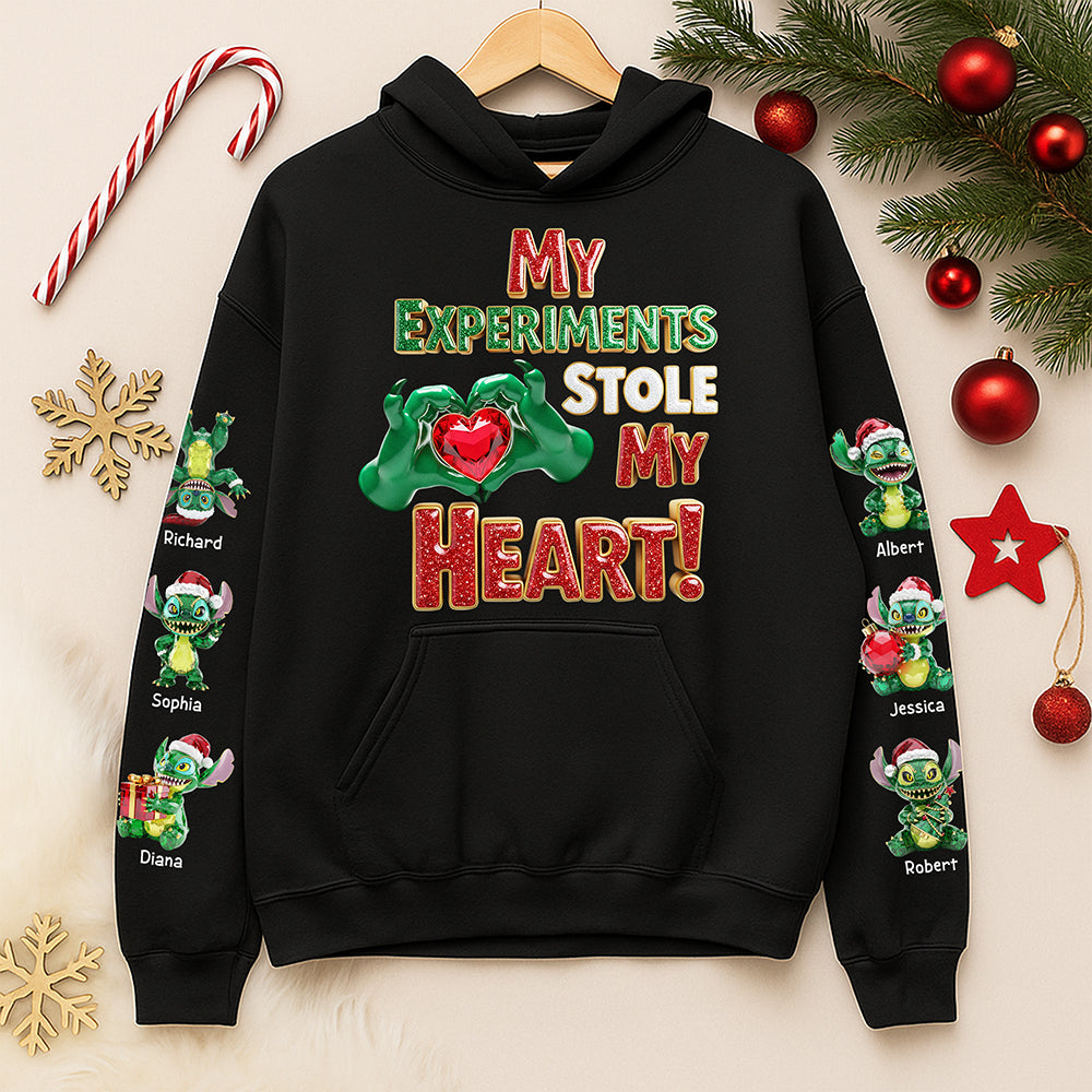 My Experiments Stole My Heart! Personalized Sweatshirt for Grandkids and Grandma AOP Products PopCulturePrints
