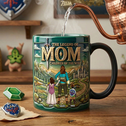“The Legend of Mom: Celebrate Your Magical Journey” - Personalized Magic Coffee Mug - Gift for Moms, Dads, and Grandmas Coffee Mug PopCulturePrints