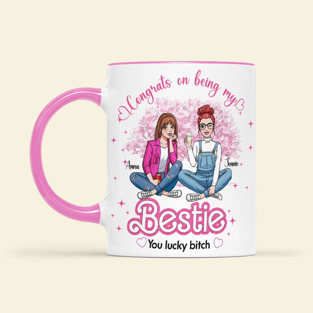 Personalized Bestie Mug - Congrats on Being My Best Friend Coffee Mug PopCulturePrints