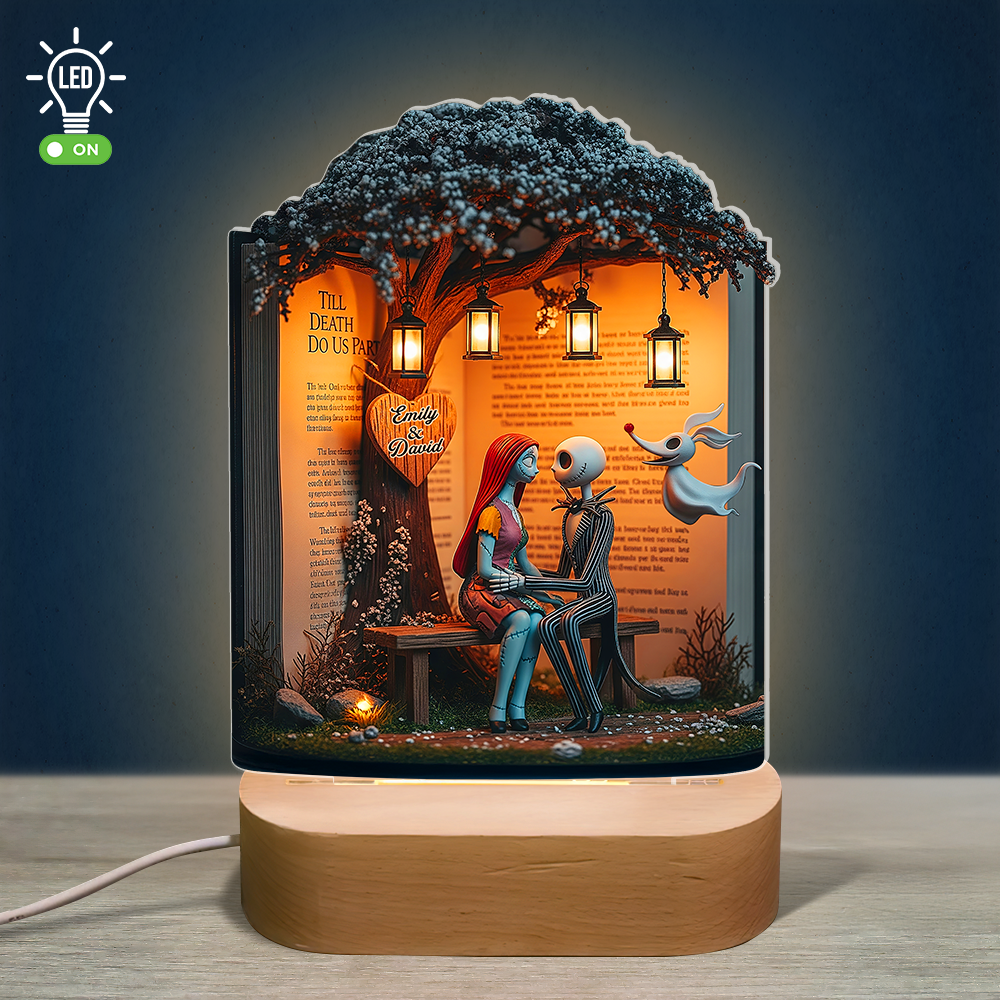 Till Death Do Us Part LED Light - Personalized Horror Couple Gift for Halloween Led Night Light PopCulturePrints
