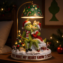 Load image into Gallery viewer, You Make My Heart Grow! - Love Couple Christmas Light Box, Personalized Gift for Couples Light Box PopCulturePrints
