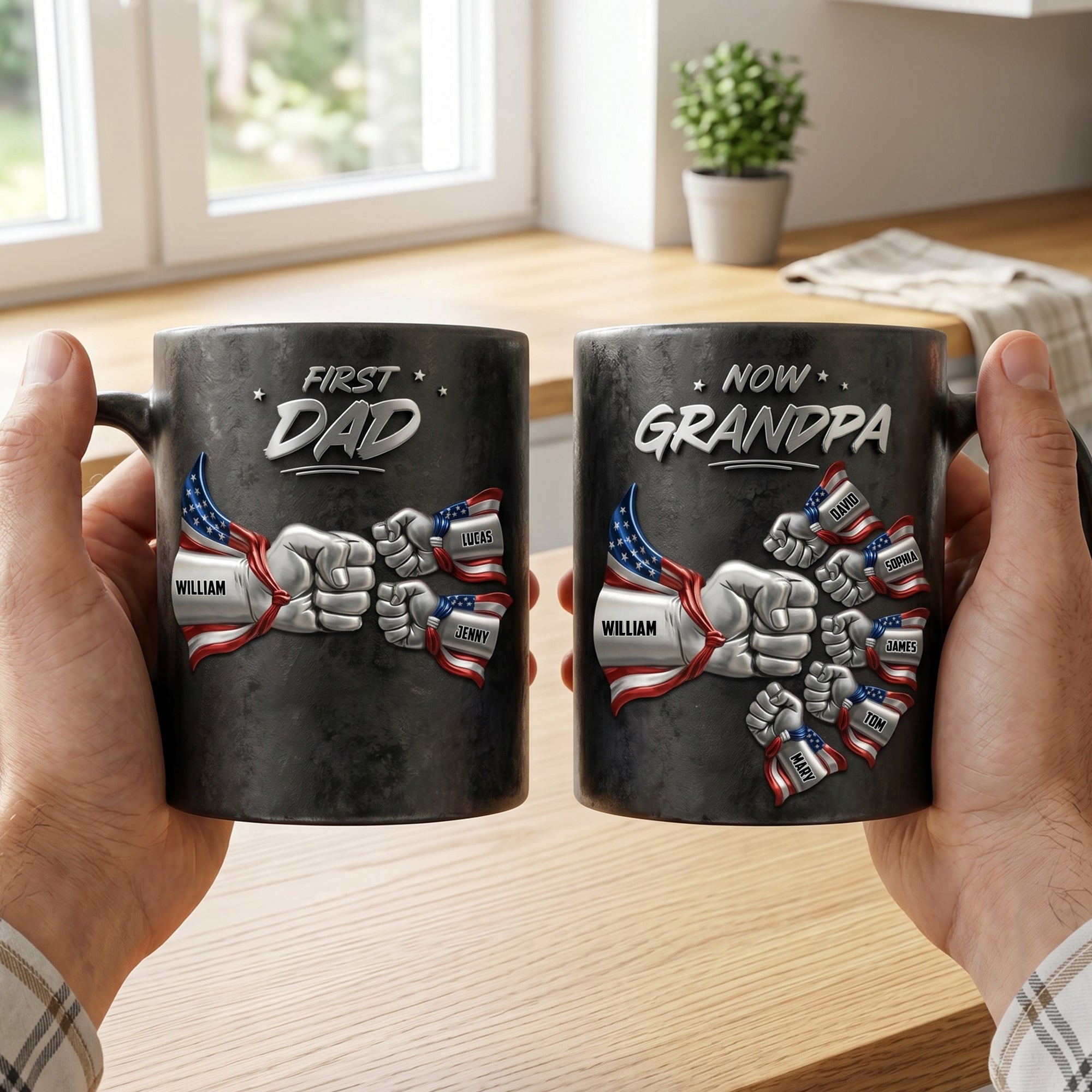First Dad, Now Grandpa - Personalized Magic Mug for Meaningful Gifts Coffee Mug PopCulturePrints