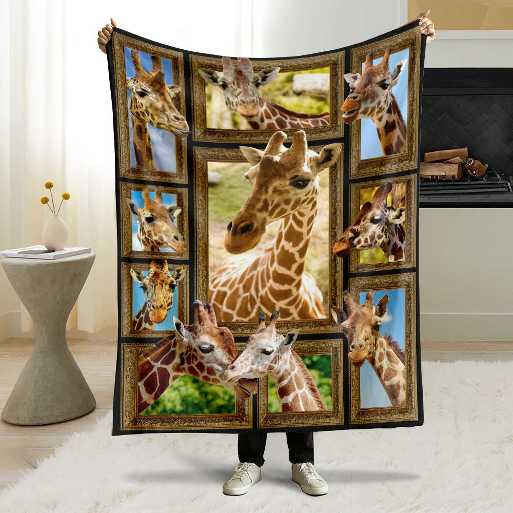 Personalized Giraffe Lovers Blanket Blanket PopCulturePrints