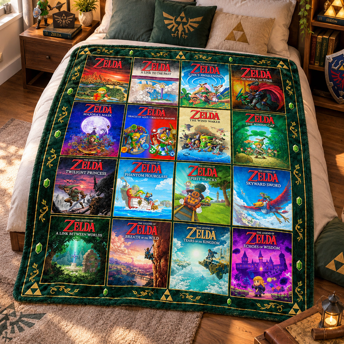 Adventure in Another Dimension: A Tribute to The Legend of Zelda - Personalized Blanket for Gamers