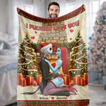 Load image into Gallery viewer, Naughty Couple Blanket - Personalized Love Gift for Christmas Blanket PopCulturePrints
