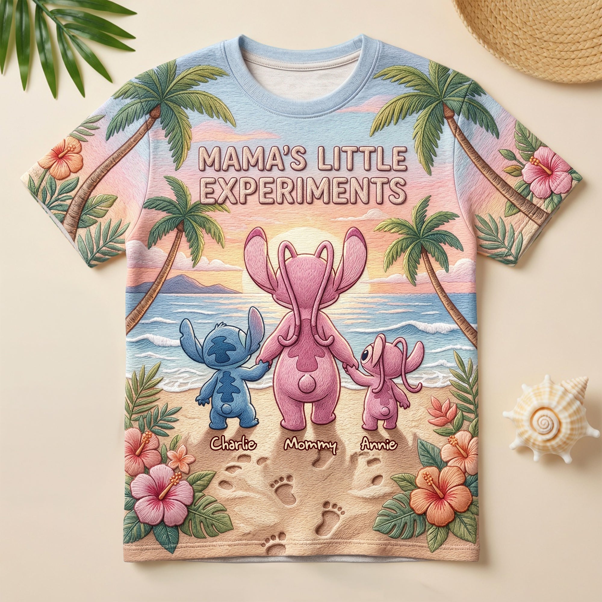 "Mama's Little Experiments" - Personalized Gift for Moms, Grandmas & More - Unique T-Shirt AOP Products PopCulturePrints