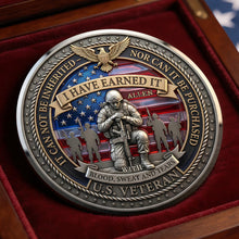 Load image into Gallery viewer, I Have Earned It - Personalized Metal Coin for Veterans Coin PopCulturePrints
