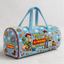 Load image into Gallery viewer, You've Got A Friend In Me Quilted Duffle Bag - Personalized Gifts for Kids &amp; Toy Story Fans
