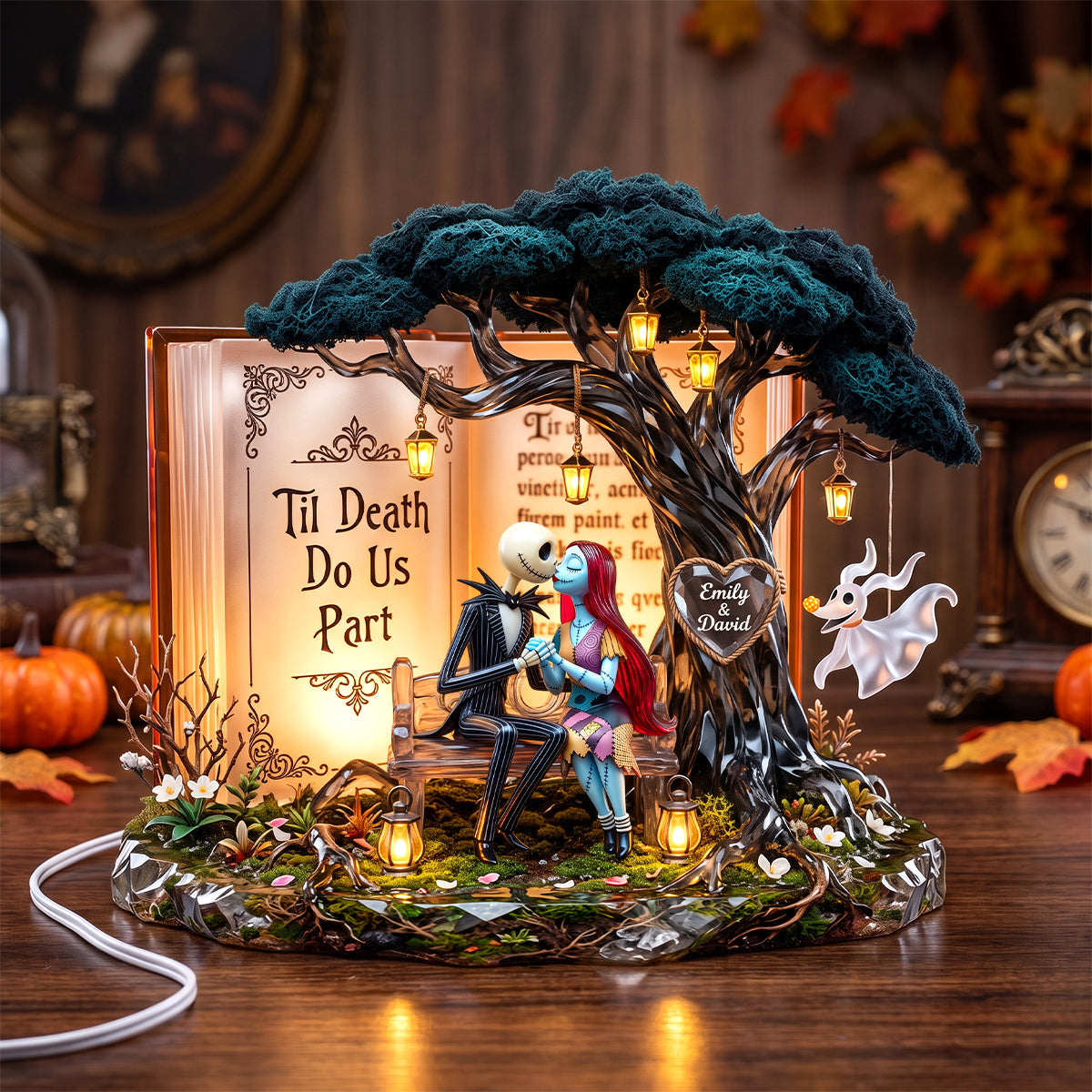 Kissing Gothic Couple Acrylic Light Box - Personalized Gifts For Couple 04padh090726 Light Box PopCulturePrints