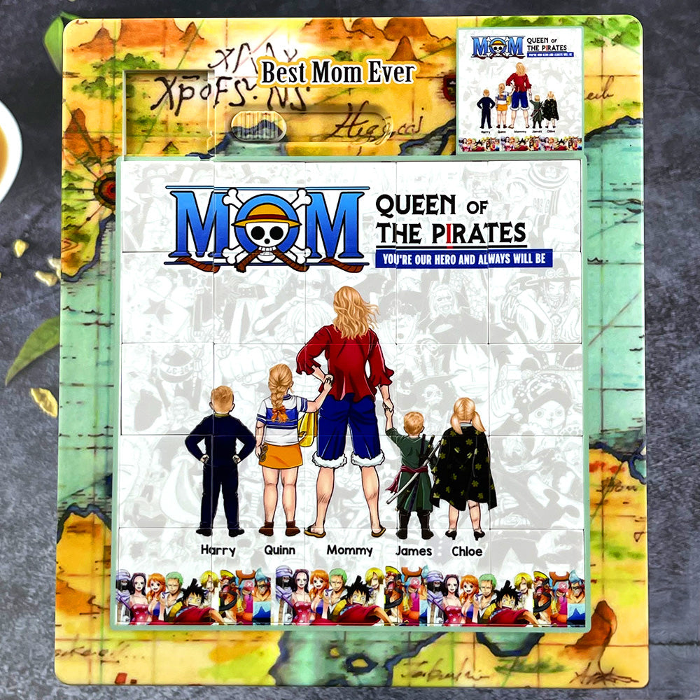 Best Mom Ever: Personalized Sliding Puzzle for the Queen of Pirates - Unique Gift for Mom, Grandma, and More Sliding Puzzle PopCulturePrints