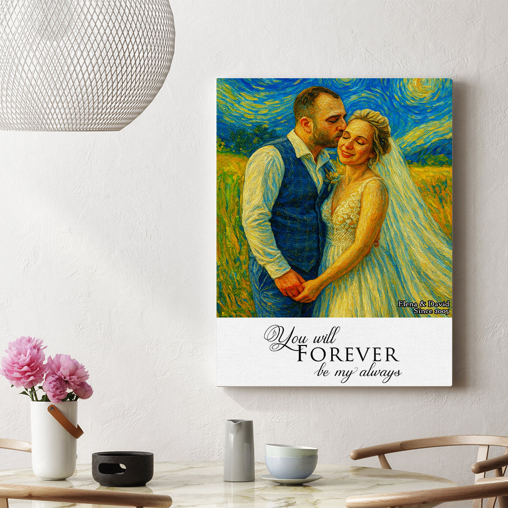 Together is Our Favorite Place - Custom Photo Canvas Print for Couples Poster & Canvas PopCulturePrints