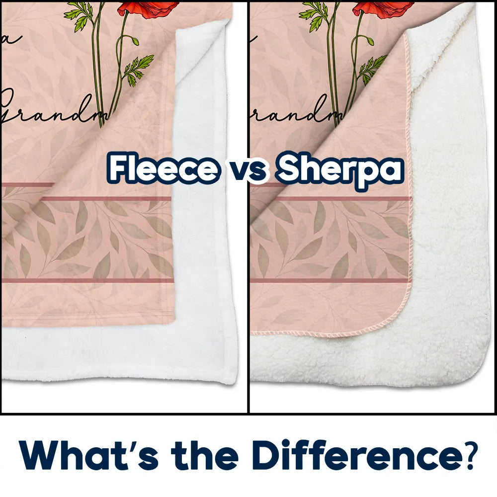 Cherished Memories: Personalized Fleece Blanket for Mom, Grandma, and Great Grandma Fleece Blanket PopCulturePrints