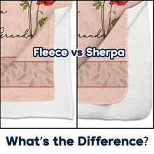 Load image into Gallery viewer, Cherished Memories: Personalized Fleece Blanket for Mom, Grandma, and Great Grandma Fleece Blanket PopCulturePrints
