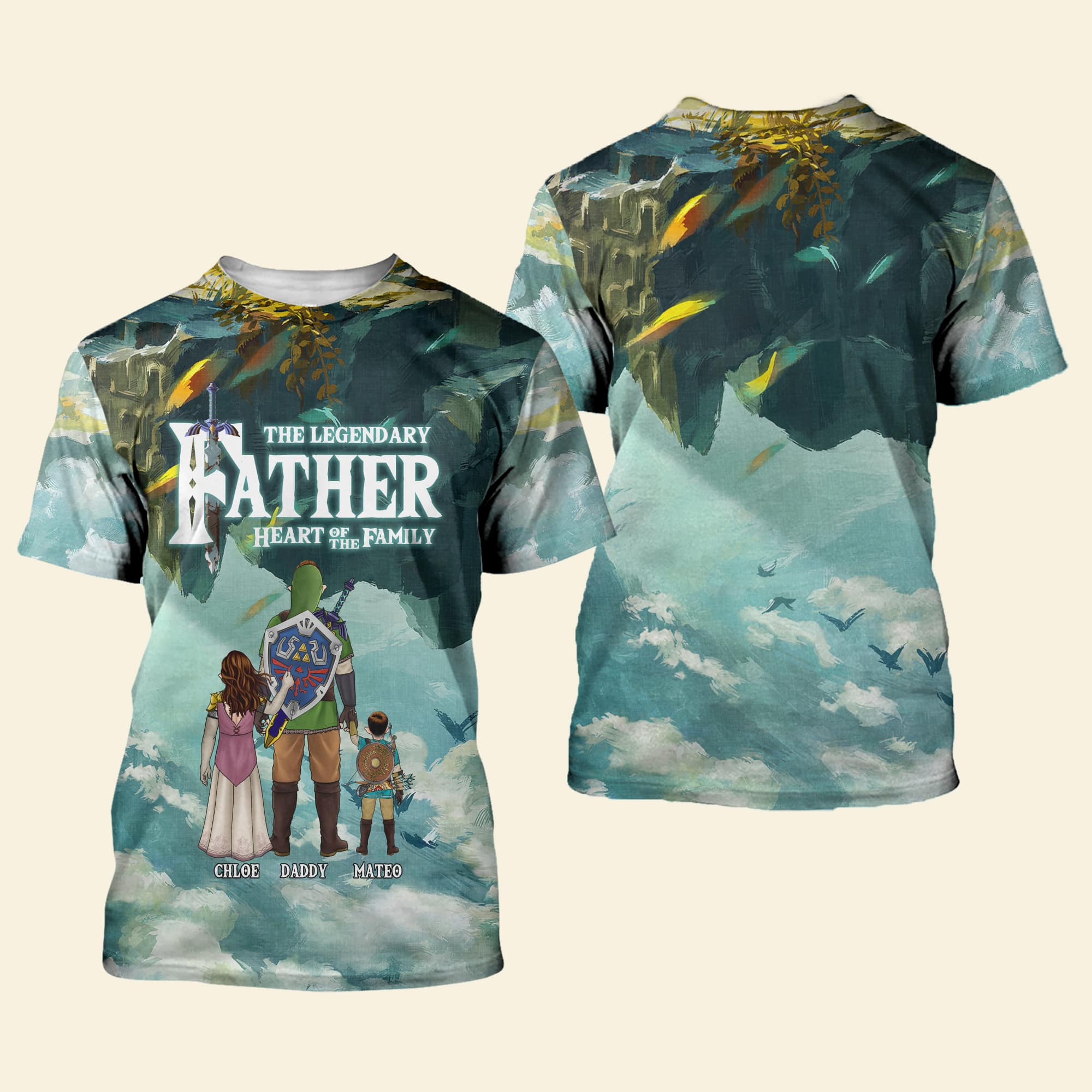 Legendary Dad 3D Shirt - Personalized Family Adventure AOP Products PopCulturePrints
