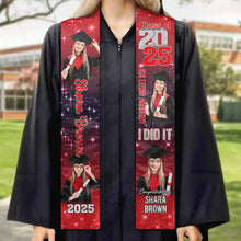Load image into Gallery viewer, Custom Photo: She Believed She Could So She Did - Personalized Stoles Stoles PopCulturePrints
