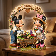 Load image into Gallery viewer, Love Grows Here Light Box - Personalized Couples Gift Light Box PopCulturePrints

