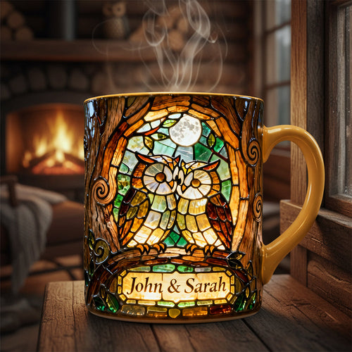 Owl Couple Coffee Mug - Personalized Gifts for Couples Coffee Mug PopCulturePrints