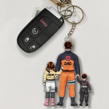 Load image into Gallery viewer, “Celebrate Dad&#39;s Love with a Personalized Anime Dad Keychain” - Custom Keychain for Father, Gift for Dad and Grandpa Keychains PopCulturePrints
