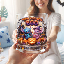 Load image into Gallery viewer, You're My Favorite Boo - Personalized Halloween 11oz Round Glass for Couples Glass PopCulturePrints
