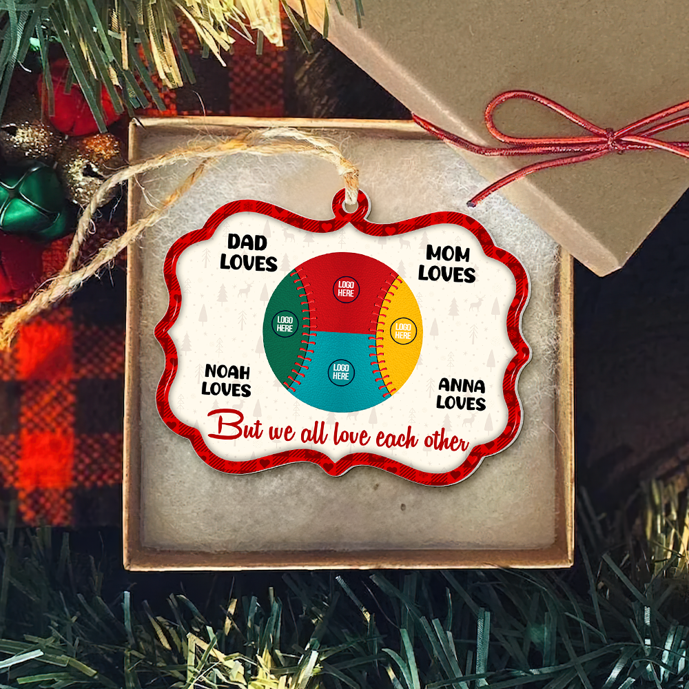 Customizable Baseball Lover Christmas Ornament Ornament PopCulturePrints