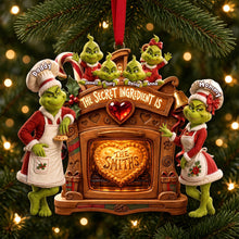 Load image into Gallery viewer, “The Secret Ingredient is Love” – Personalized Jolly Christmas Family Acrylic Ornament - Perfect Gift for Family
