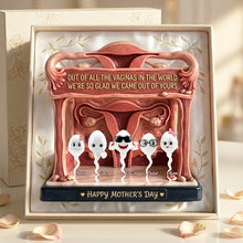 Load image into Gallery viewer, Out of All the Vaginas in the World, We're So Glad We Came Out of Yours - Funny Rude Mom Acrylic Plaque - Personalized Gift for Mom and Grandma Shaped Plaques PopCulturePrints

