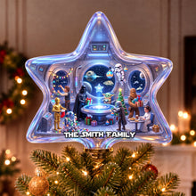 Load image into Gallery viewer, “May the Force Be With Your Christmas!” - Christmas In Master Ship Tree Topper - Personalized Gift for Star Wars Fans, Family, Friends
