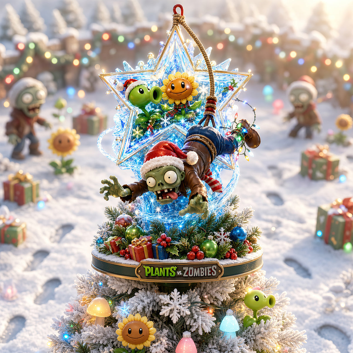 "Bring Joy to Your Holidays!" - Custom The Star Thief Tree Topper - Personalized Gift for Gamers, Kids, and Holiday Enthusiasts