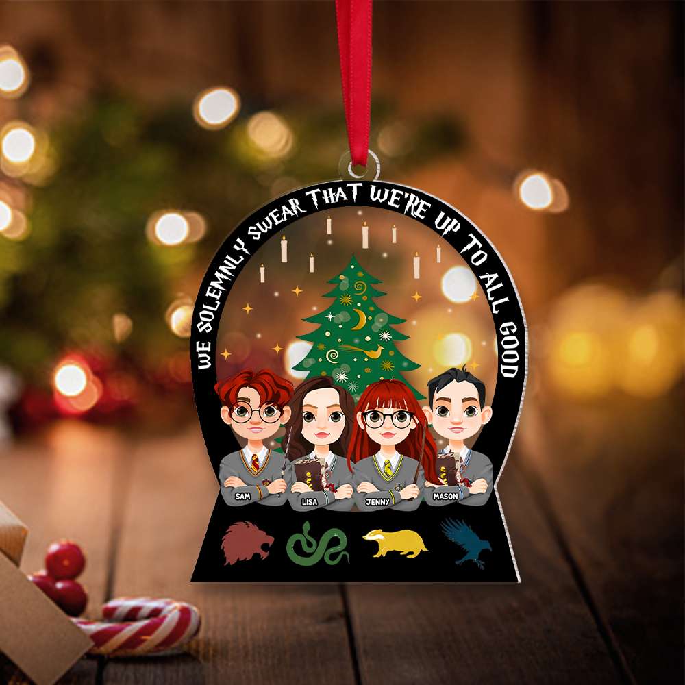 Personalized Christmas Magic Ornament for Grandkids - Custom Acrylic Decoration