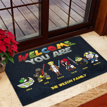 Load image into Gallery viewer, Welcome You Are - Personalized Family Movie Game Doormat Doormat PopCulturePrints
