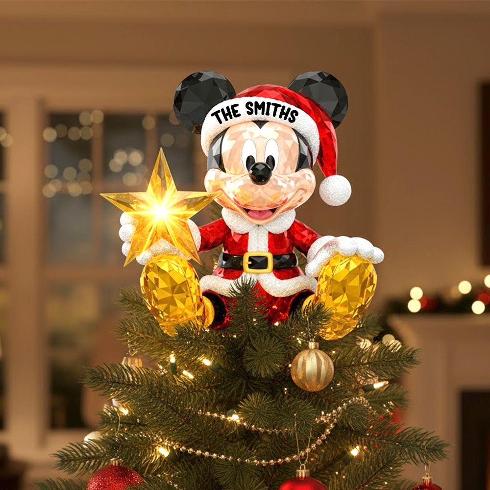 Celebrate Joy with Our Personalized Acrylic Christmas Tree Topper Ornament PopCulturePrints