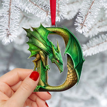 Load image into Gallery viewer, Personalized Dragon Alphabet Ornaments - Magical Christmas Décor Ornament PopCulturePrints
