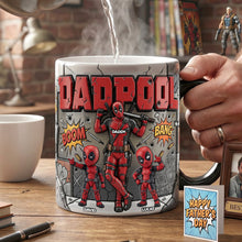 Load image into Gallery viewer, "Fighting Dad and Kids Unite!" - Funny Fighter Dad And Kids Magic Mug - Personalized Gifts for Dads Coffee Mug PopCulturePrints
