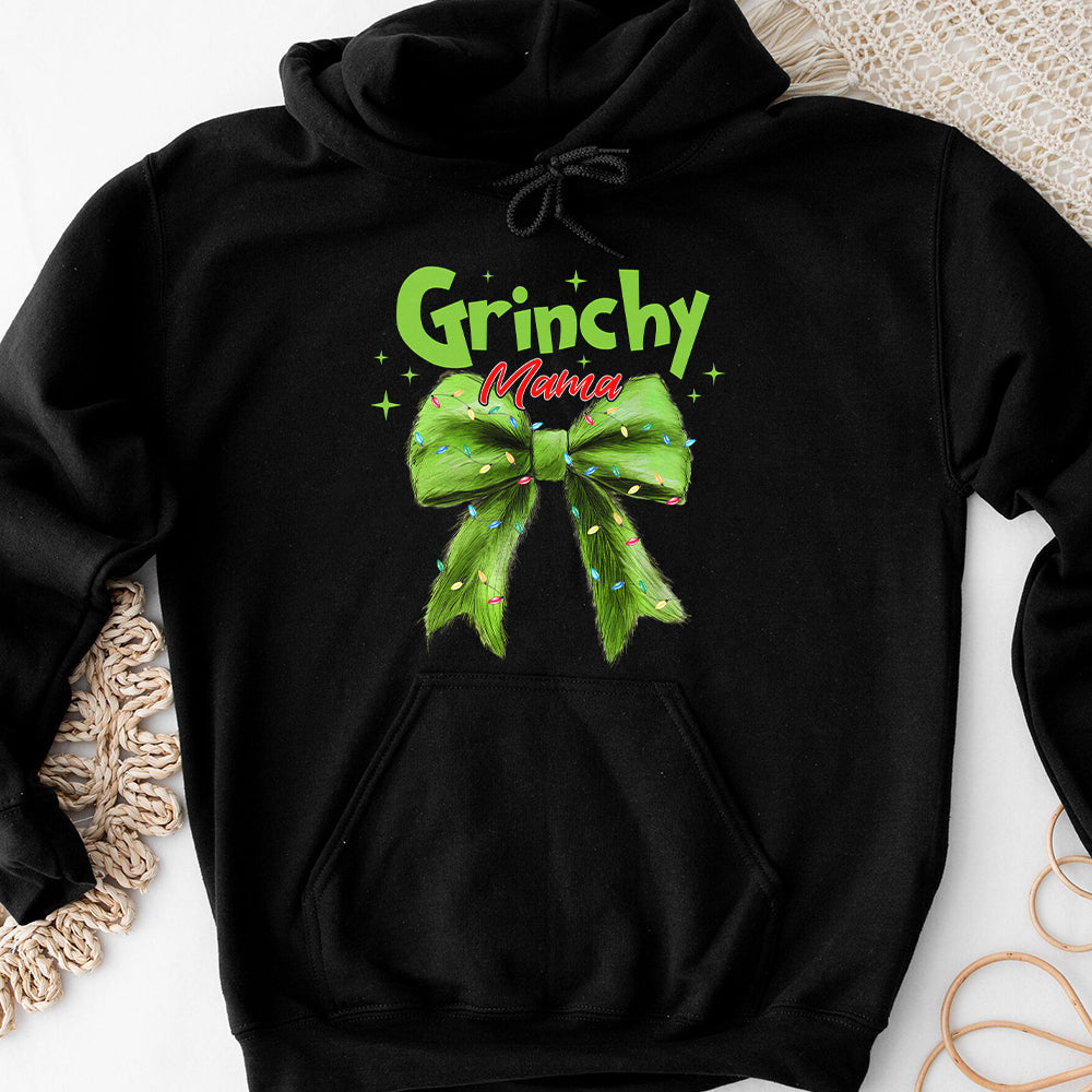 Personalized Grinchy Mama 3D Christmas Sweater with Custom Names