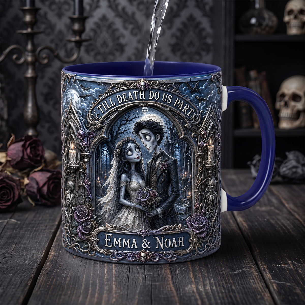 Gothic Love Couple Coffee Accent Mug - Personalized Gifts For Couple 05HADH140726 Coffee Mug PopCulturePrints