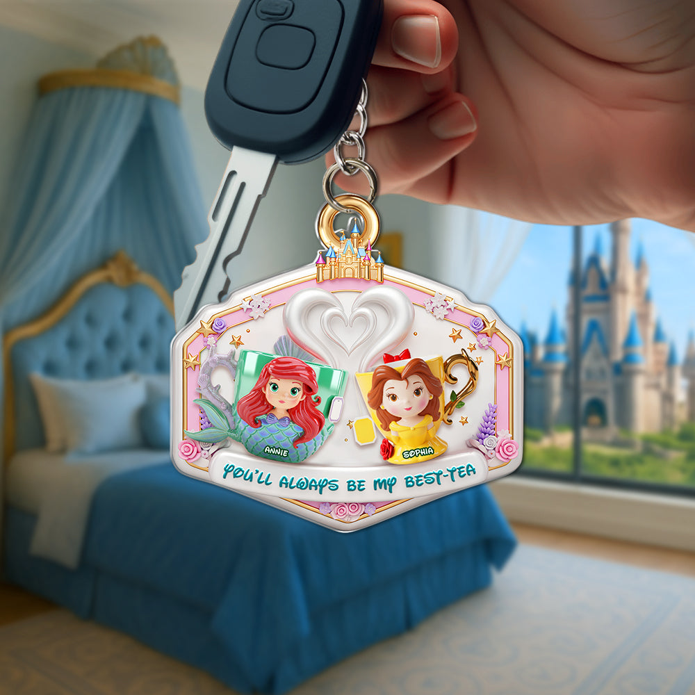 You'll Always Be My Best-Tea - Personalized Acrylic Keychain for Best Friends Keychains PopCulturePrints