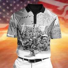 Load image into Gallery viewer, Personalized &#39;Turtley Awesome Father&#39; 3D Polo Shirt Polo Shirts PopCulturePrints
